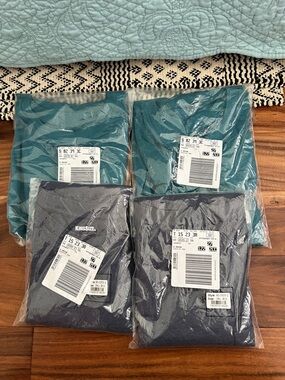 Teal and blue Crewneck T-shirts set of 4 3XL big